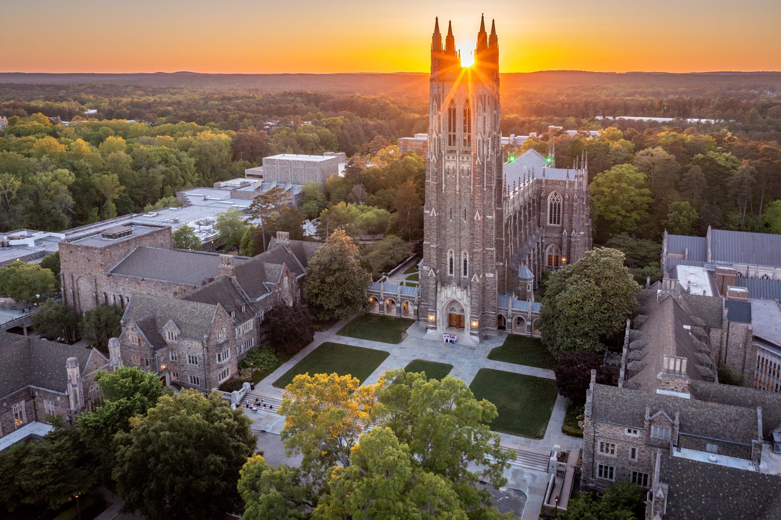 Duke Chapel at sunset